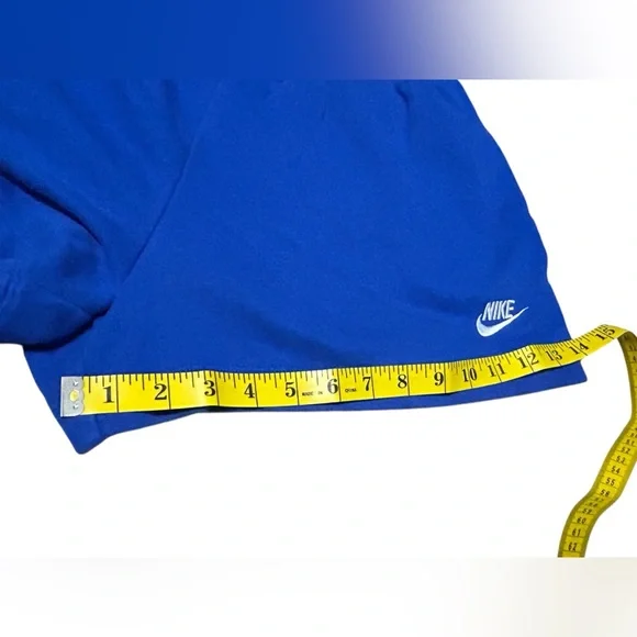 Nike Blue Sweat Shorts Women’s Large Cotton Blend Drawstring Athletic - Picture 7 of 10